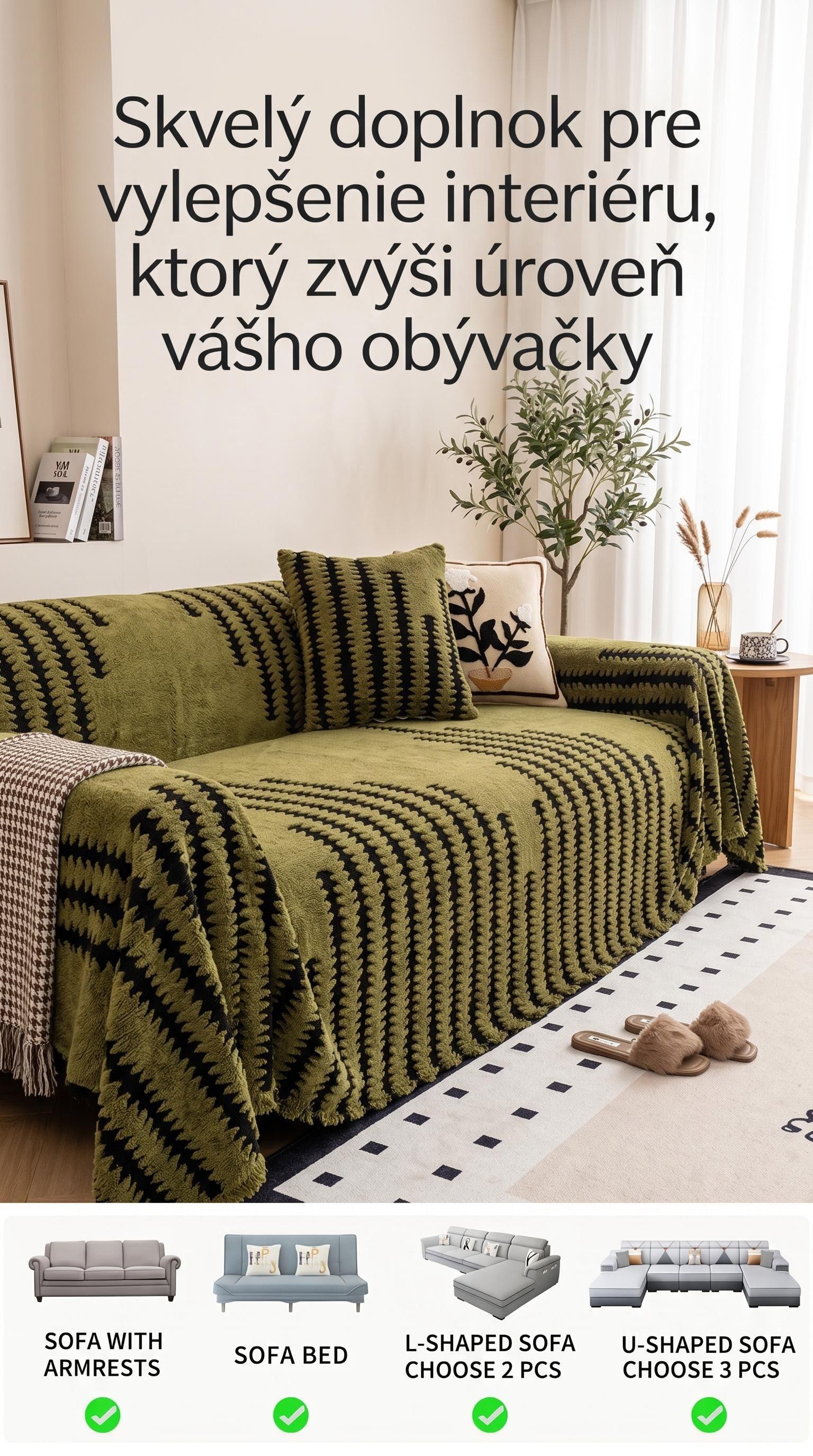 Poťah na pohovku – veľkosť a rozmer